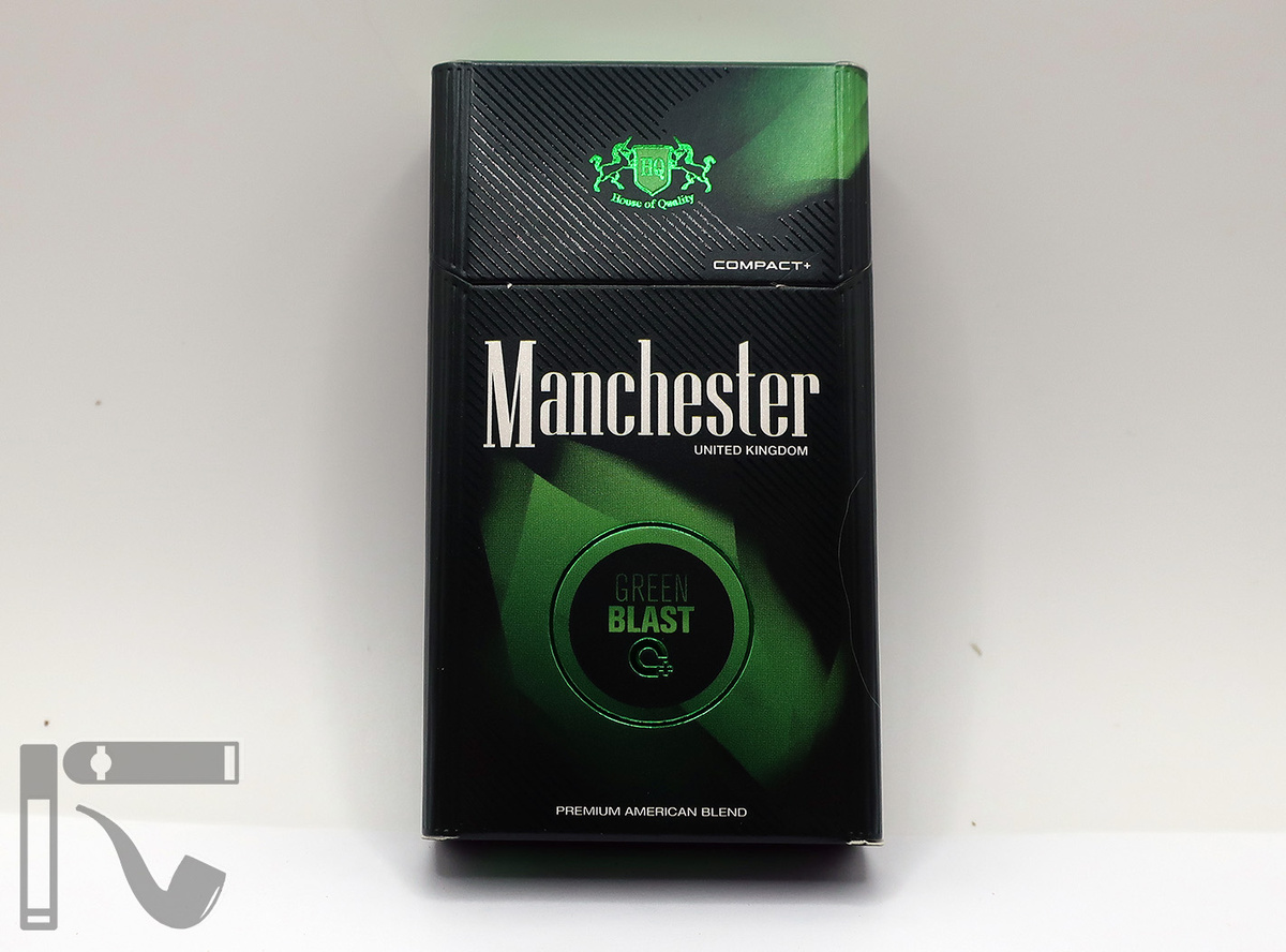 Сигареты Manchester Green Blast. Фото: © канал "Уголок Курильщика"