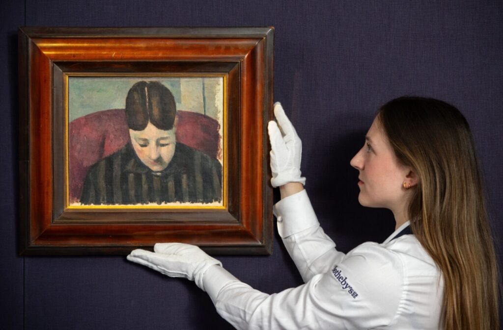 Топ-лот аукциона — «Портрет мадам Сезанн», выставлен с эстимейтом $7 million © Sotheby’s