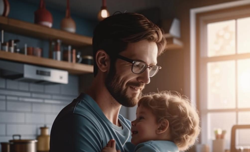 Фантазии нейросети на тему отца в декрете