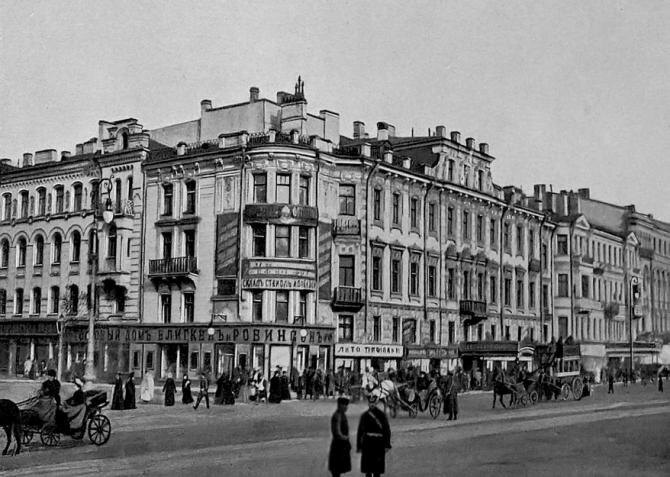 угол Надеждинской и Невского проспекта, фото К.Буллы, 1905г.