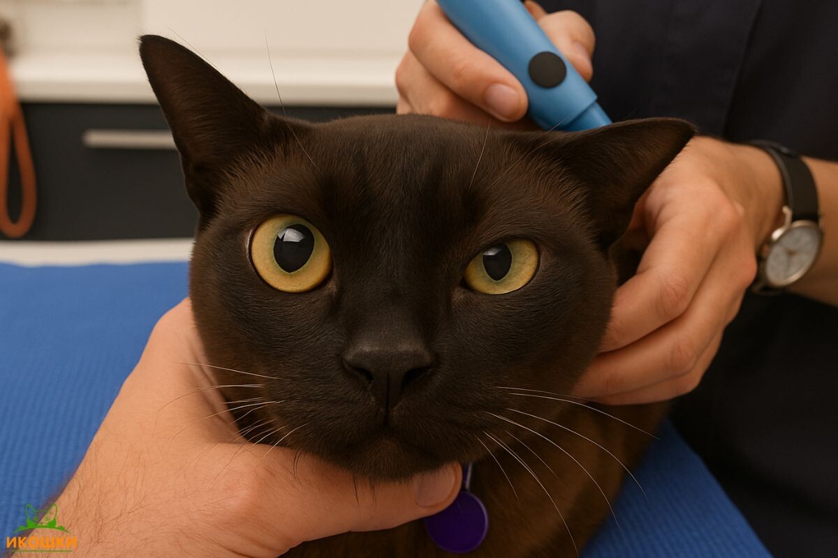 Анизокория у кошки