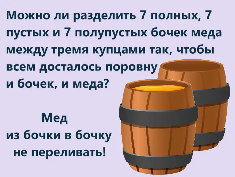 «Сможешь решить задачу про мёд и купцов? Проверь свои логические и математические способности!»