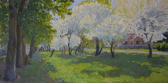 Блинова. Волжский бульвар. Май. 2015. Холст, масло.