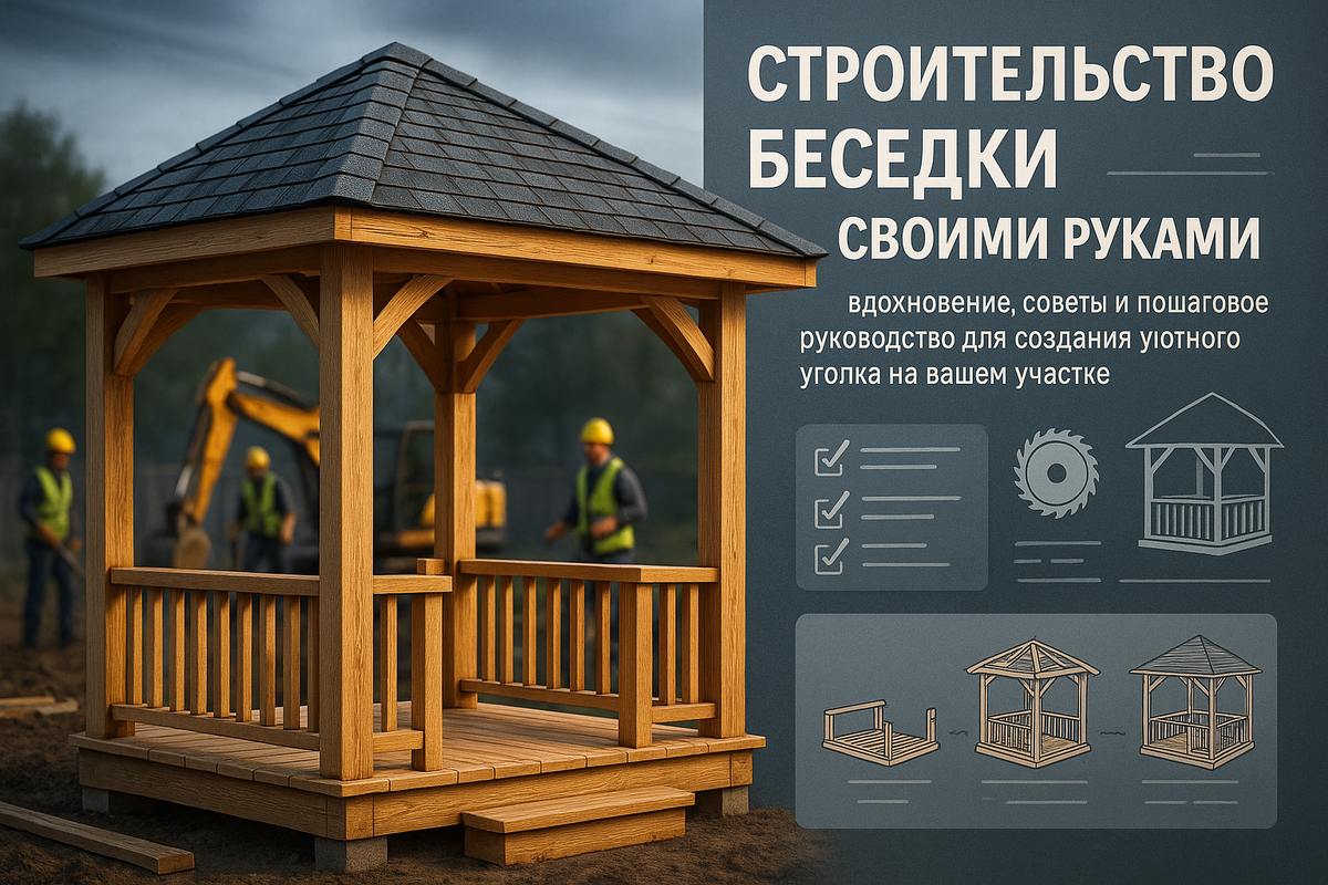    Строительство беседки своими руками: вдохновение, советы и пошаговое руководство для создания уютного уголка на вашем участке