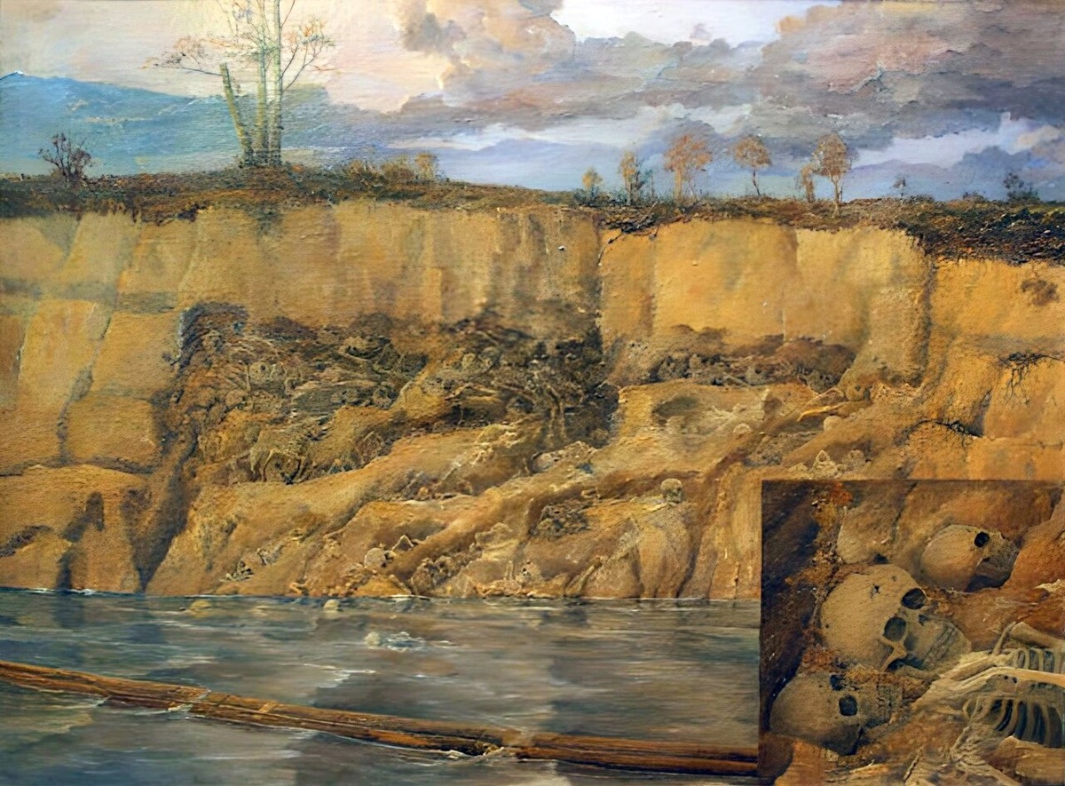 Картина "Сибирские Куропаты..."  Холст, масло. Автор Сапожников. Хранится в фондах Мемориального музея. 
Написана в 1979 году под впечатлением от увиденного процесса размыва реки Оби в районе г. Колпашево на месте расположения в 1930-е годы тюрьмы Нарымского окротдела НКВД