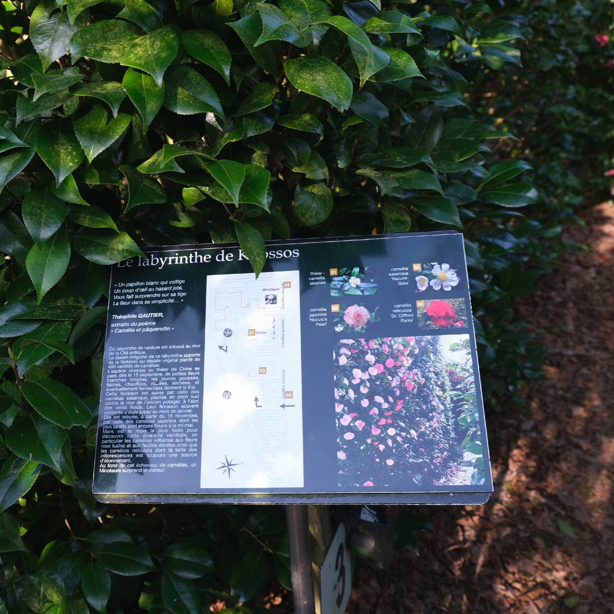 Табличка у входа в лабиринт