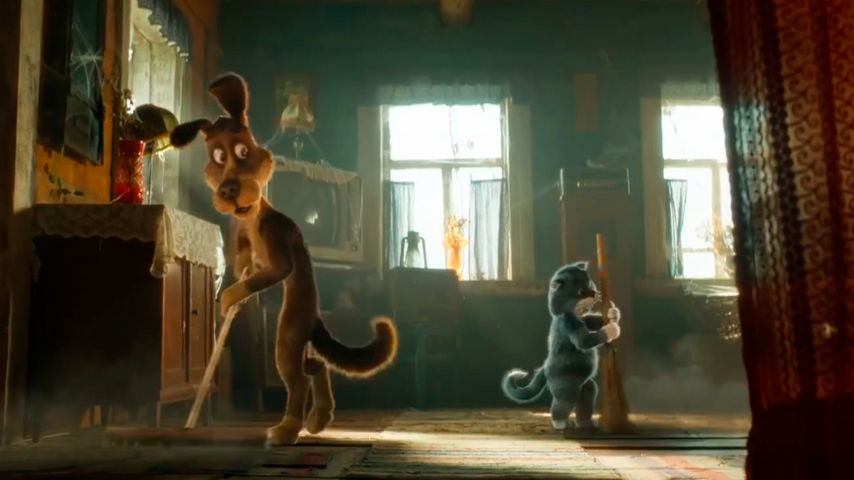 Кот Матроскин и Пес. Кадр из нового трейлера. Источник: https://clck.ru/3Lko5F