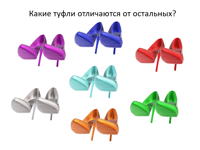 Какие туфли отличаются?