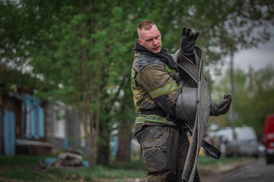    Никита Колмогоров, пожарный. Источник: Владимир Игнатов