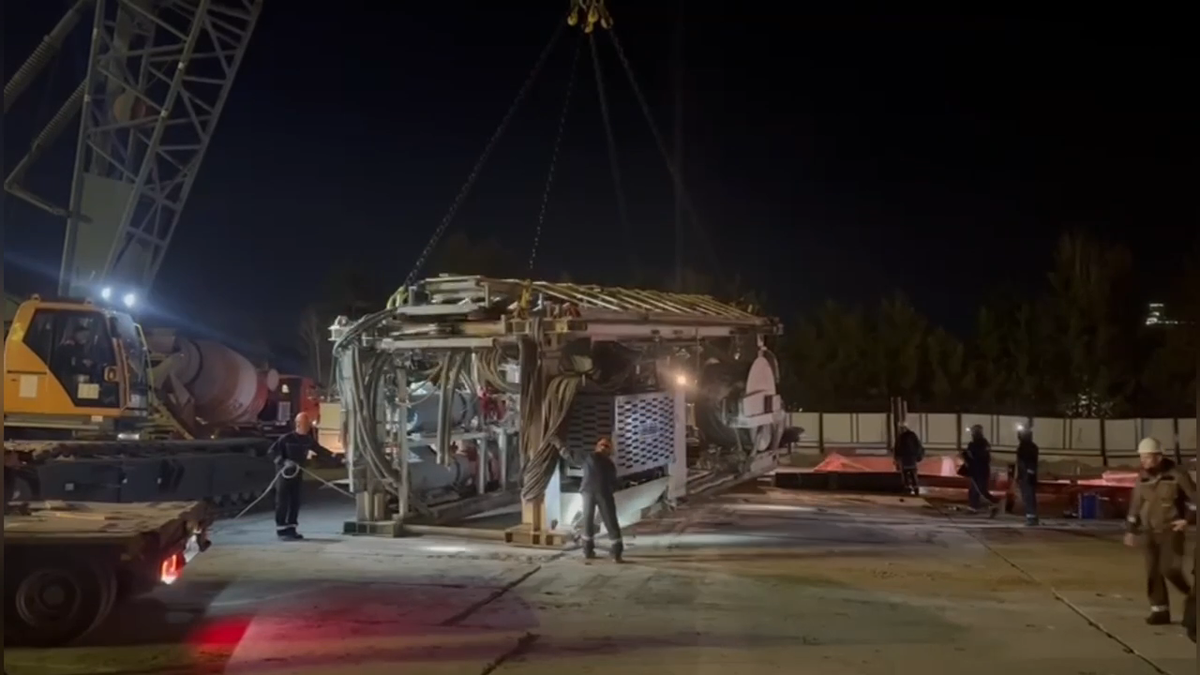     «Анастасия» прибыла на будущую станцию «Площадь революции» в Красноярске