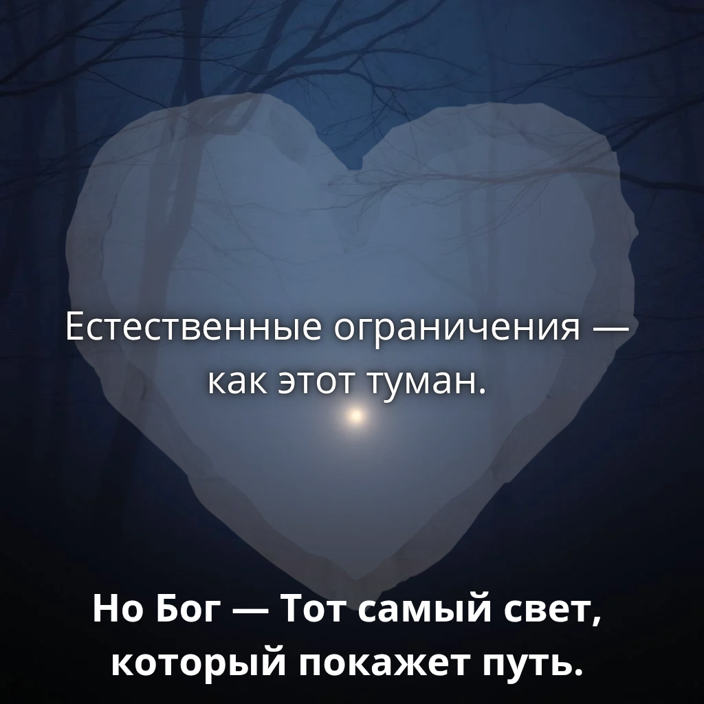 Но Бог — Тот самый свет, который покажет путь