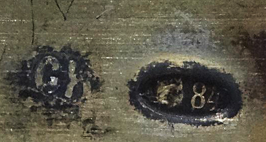 Клеймо СЖ (Сергей Жаров) на иконе