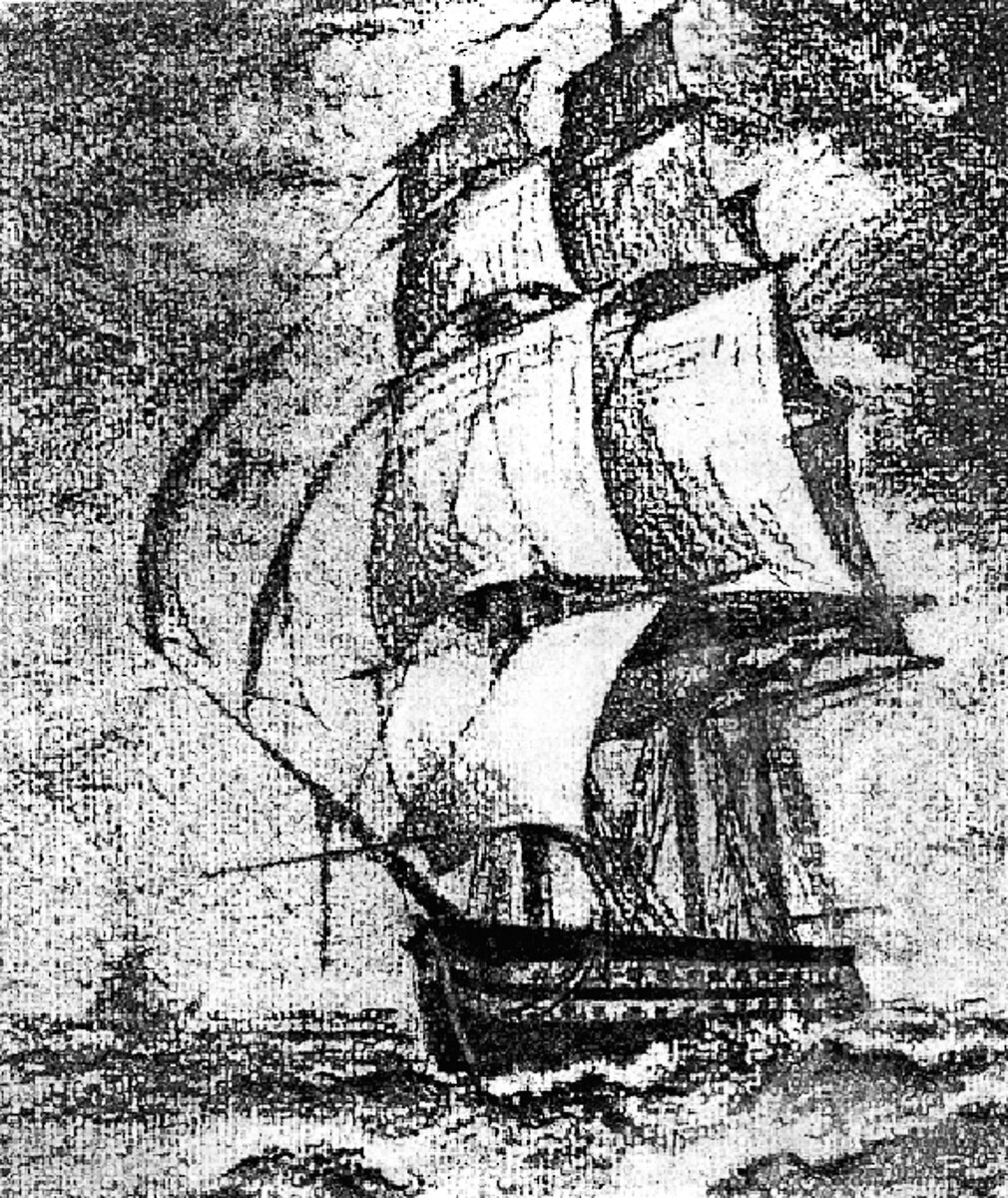 Корабль "Лефорт". Неизвестный художник. Источник фото: https://military-history.fandom.com/wiki/Russian_ship_of_the_line_Lefort