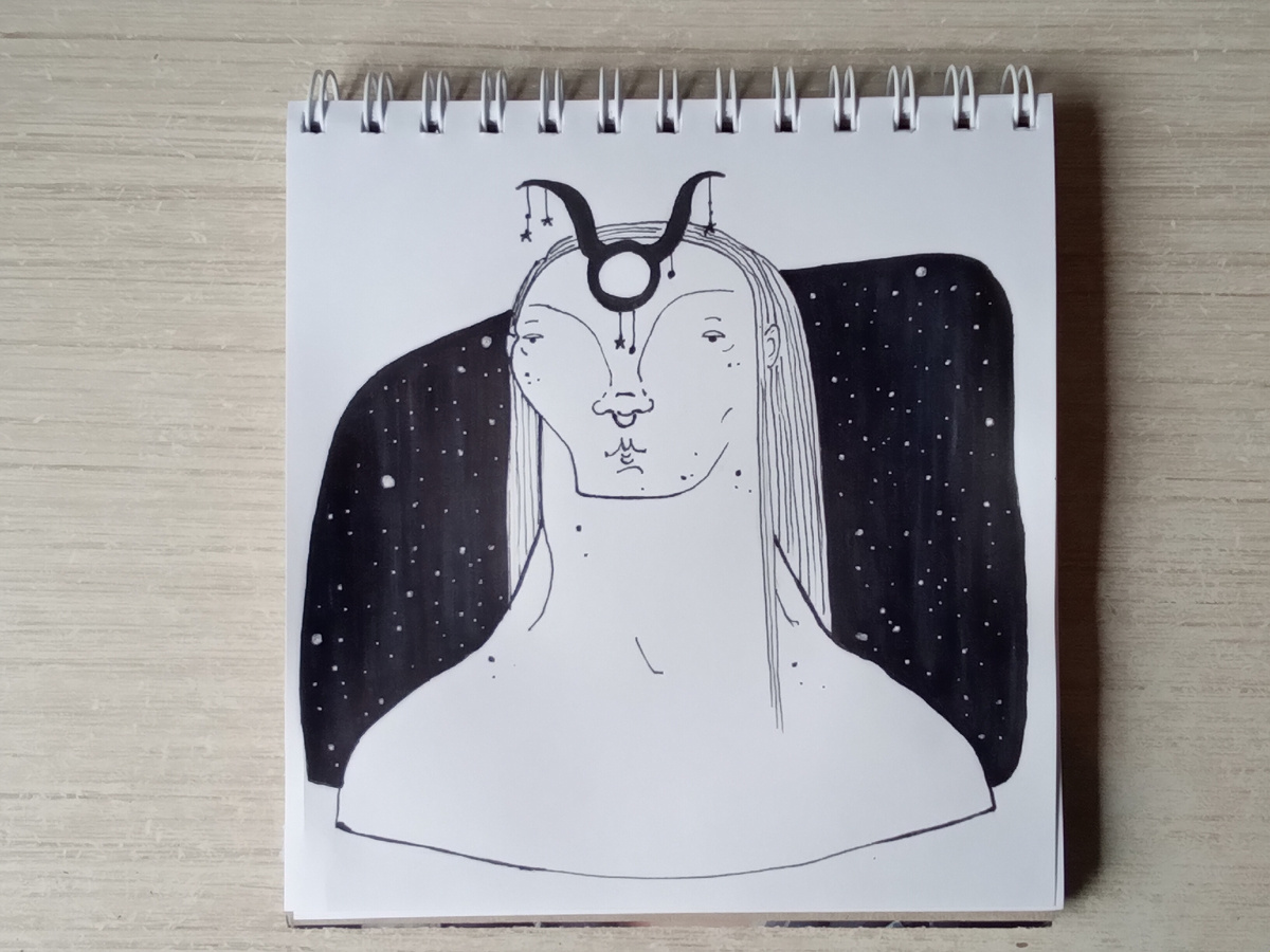Inktober52. Тема 17 - taurus / Телец