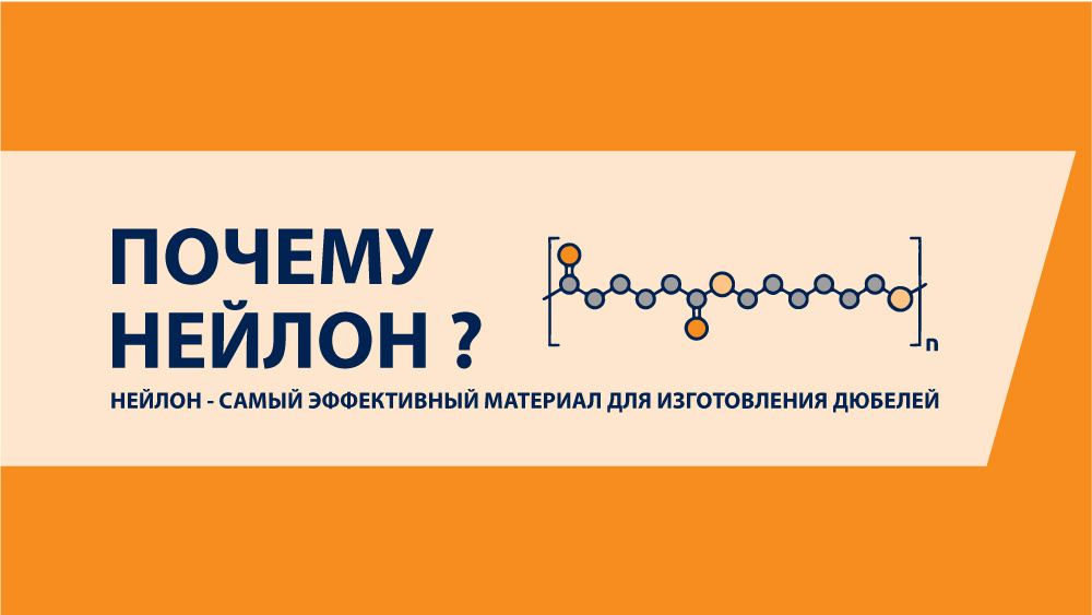 Листайте карусель и узнайте почему нейлон - самый эффективный материал для изготовления дюбелей