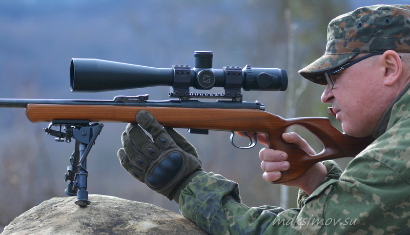 Стрельба 
из доработанной винтовки CZ-452