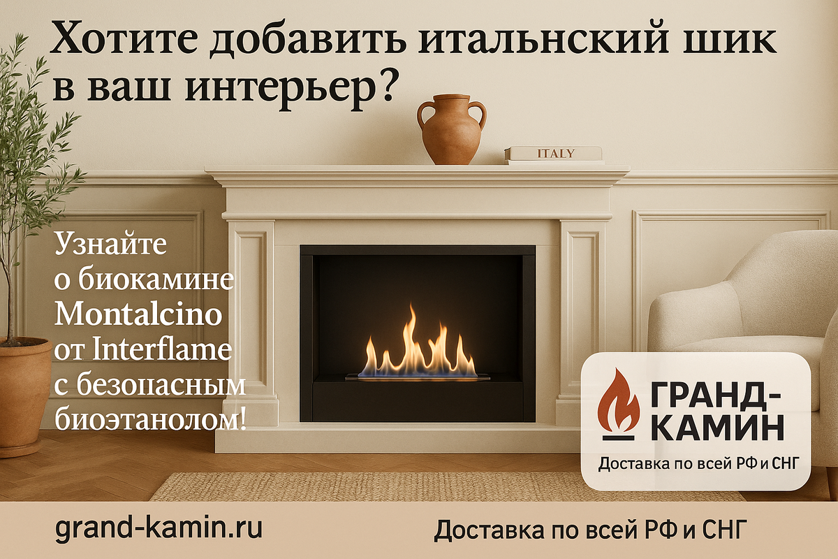    Как создать итальянский уют с биокамином Montalcino: 10 секретов от экспертов по интерьеру Kamin