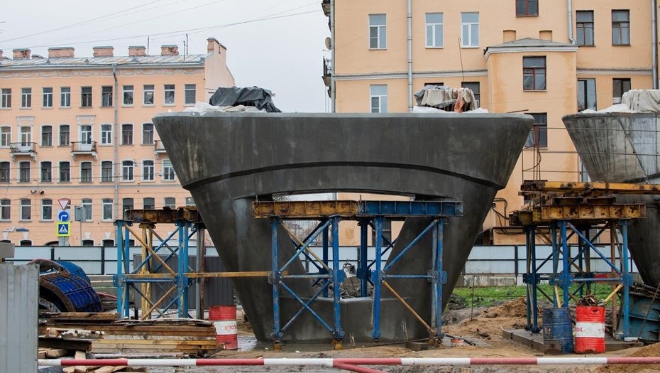    Строительство Большого Смоленского моста. Автор фото: Ермохин Сергей
