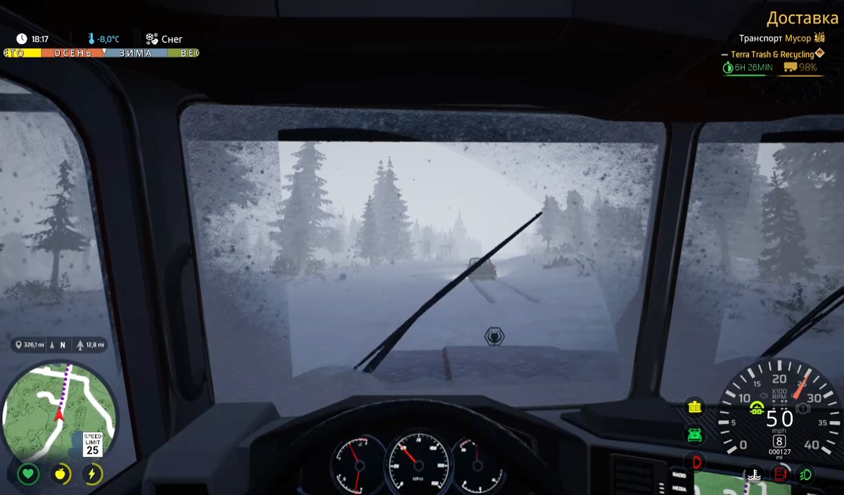 В рейсе в Alaskan Road Truckers (источник изображения: канал Akula_STV на rutube.ru)