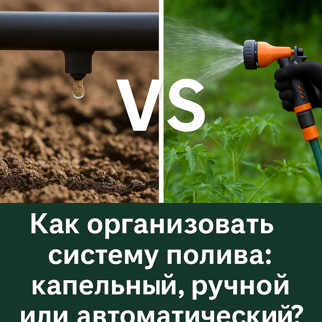 Как организовать систему полива: капельный, ручной или автоматический?