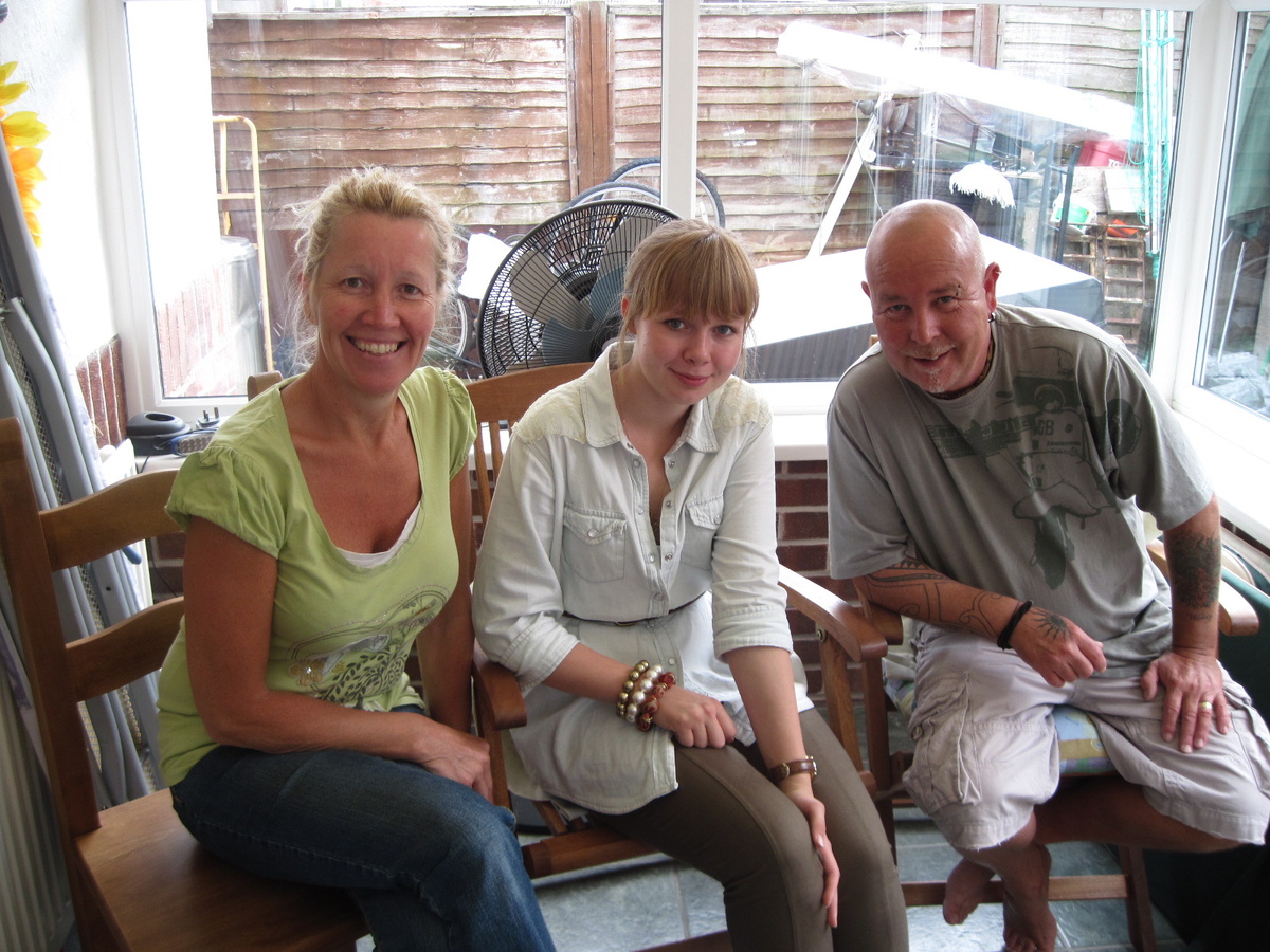 Я и мои host mother and father из города Борнмут, Великобритания, 2010 год