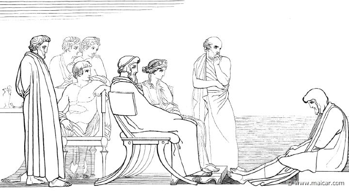 Одиссей при дворе Алкиноя и Ареты (царь и царица феаков)