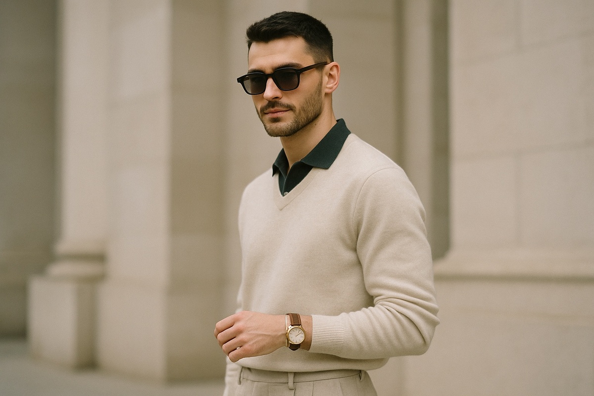 Молодой человек одетый в стиле Old money