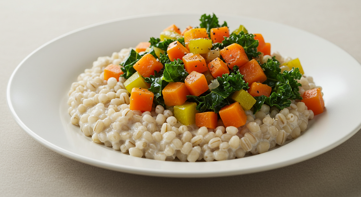 Перловая каша с овощами