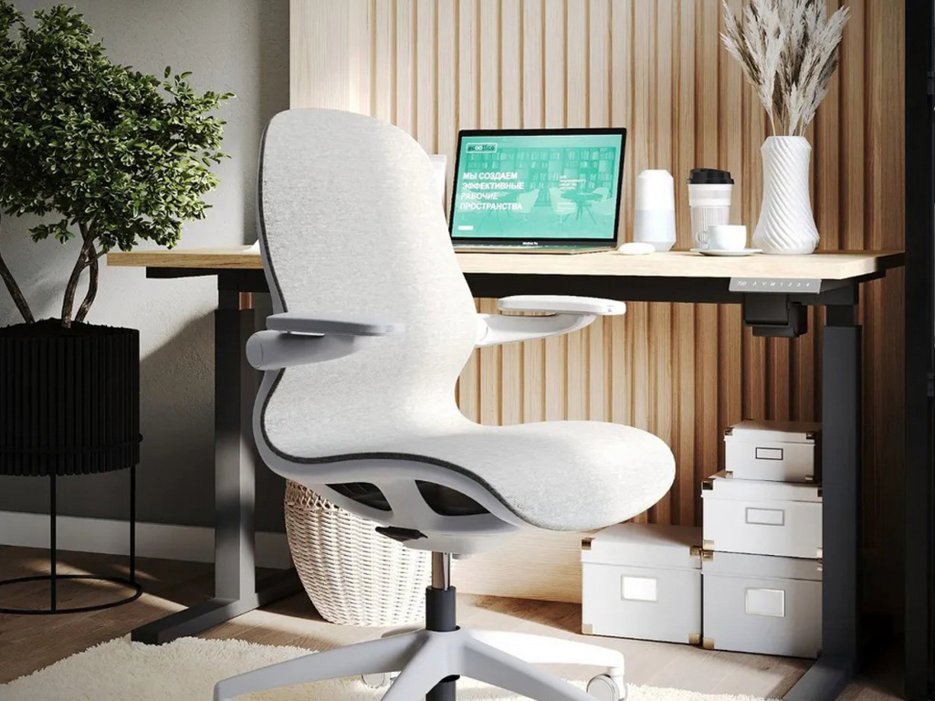 Кресло компьютерное RV DESIGN Miller ткань серый (код товара 350830)