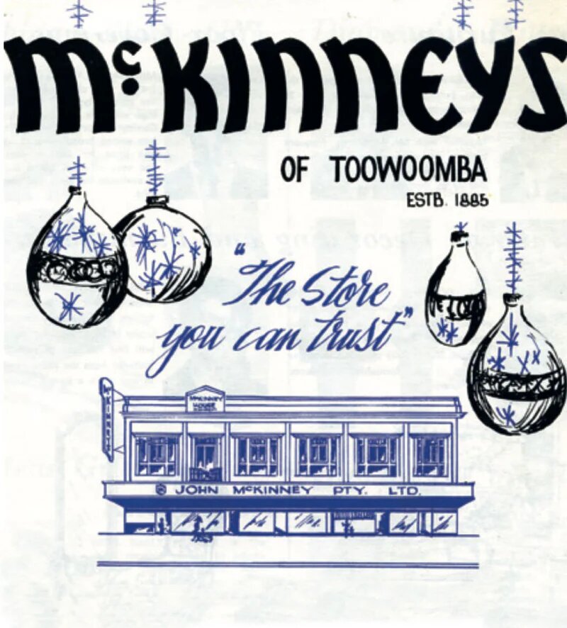 Рекламный буклет McKinney's Toowoomba 1960-х годов. 