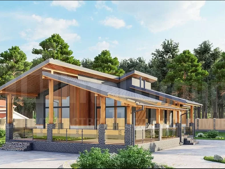 Каркасный дом Ленцбург, 116 м2. Проект с сайта «Интел Групп»