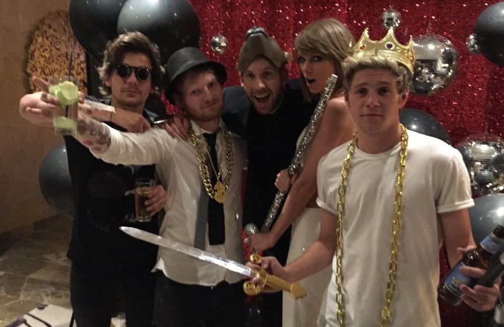     Слева направо: Луи Томлинсон, Эд Ширан, Кельвин Харрис, Тейлор Свифт, Найл Хоран / Фото: соцсети Эда Ширана