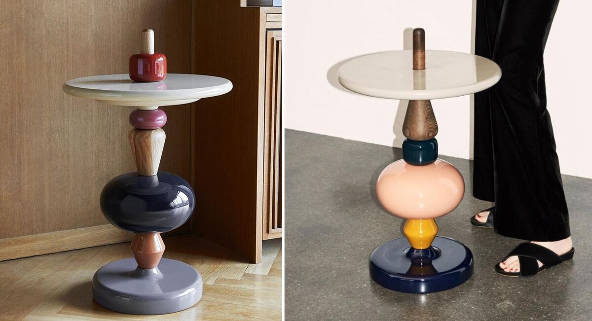 andTradition SHUFFLE — это столик, который можно собирать как конструктор, подбирая форму и цвет по настроению. Каждый элемент выполнен из массива древесины, окрашен вручную и покрыт лаком.