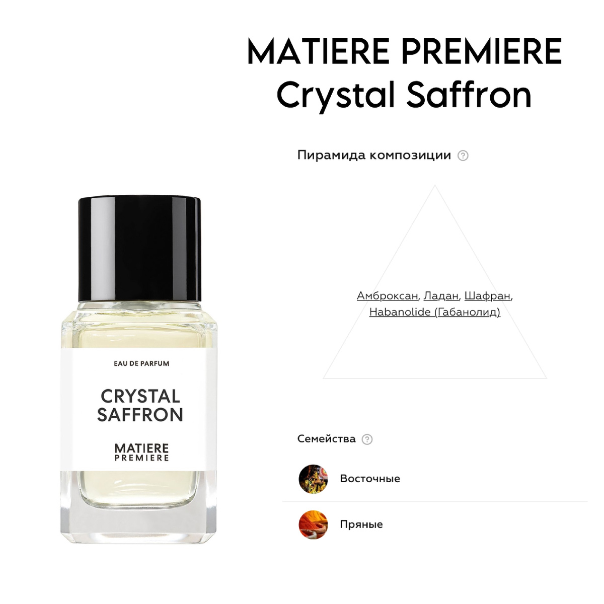 Crystal Saffron - пирамида аромата 