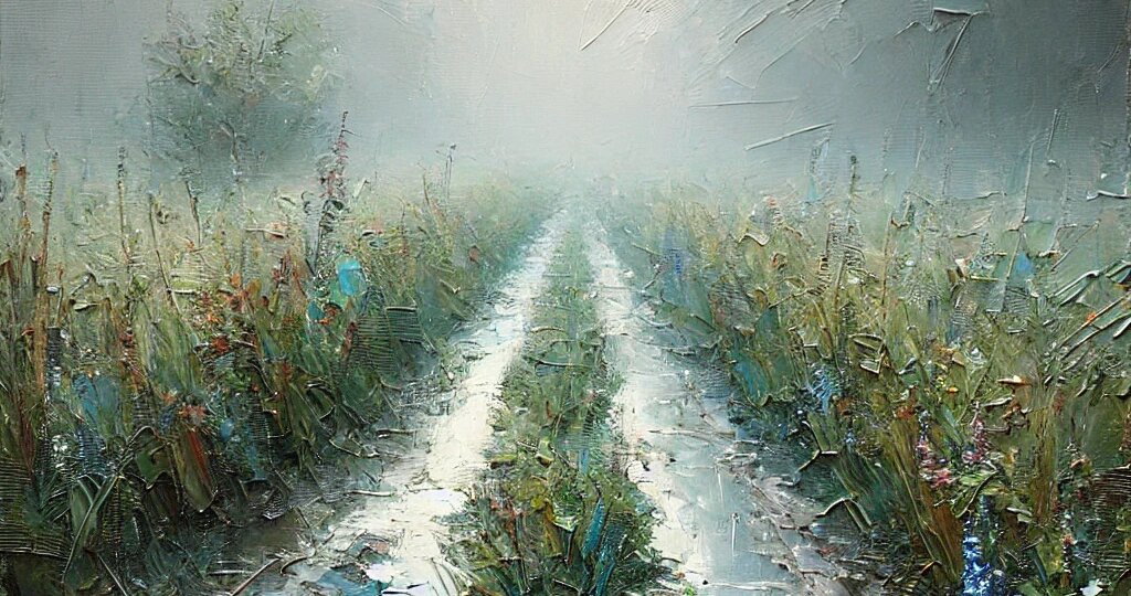 Деревенская дорога после дождя