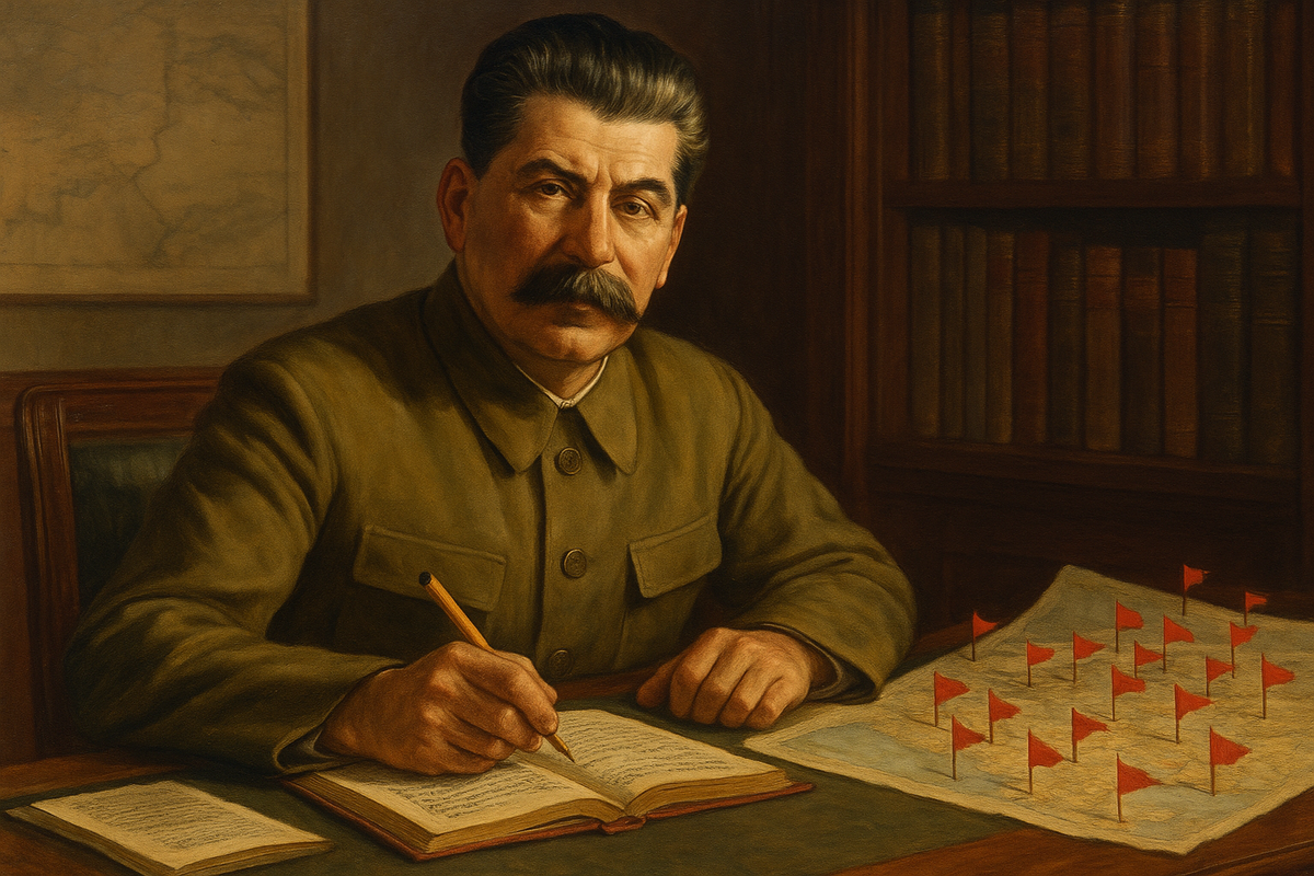 Иосиф Виссарионович Сталин. Коллаж "Суть Вещей". 