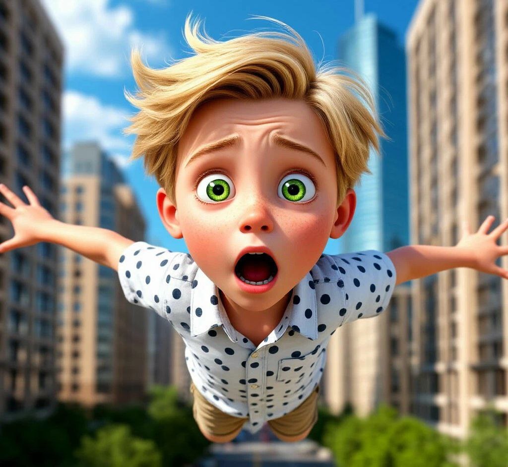 полет мальчика 