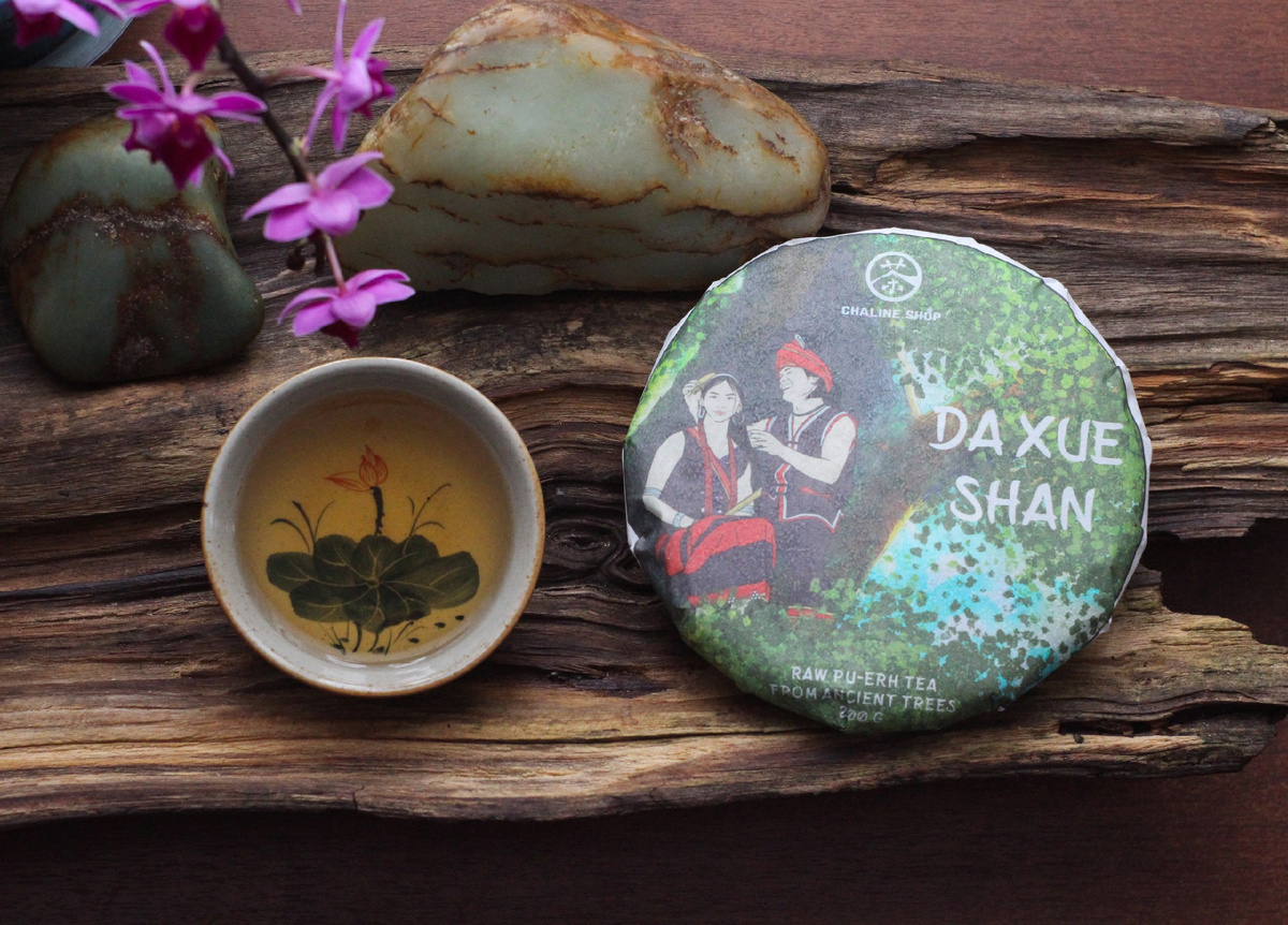 Шэн пуэр 2020 г. со старых деревьев гор Да Сюэ Шань марки "Чайная Линия" 200 г