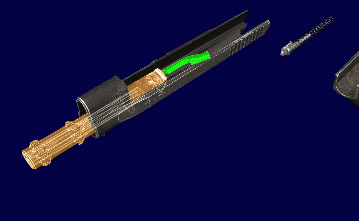 Отделение ствола (World of Guns Gun Disassembly).