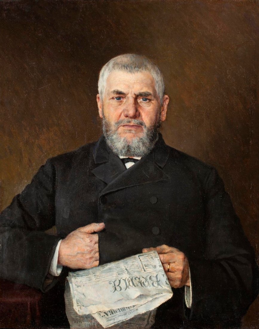 Неизвестный художник. Портрет Петра Алексеевича Бахрушина, отца коллекционера (1819-1894). 1890-е гг.