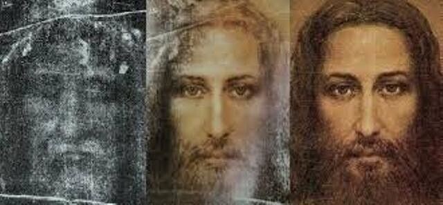 Туринская плащаница, фрагмент. Негатив и трехмерное изображение. Из открытых источников