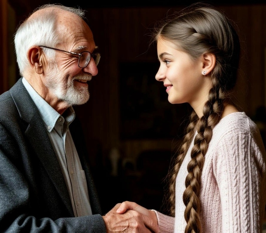 Профессор пожал руку Маше (нейросеть)