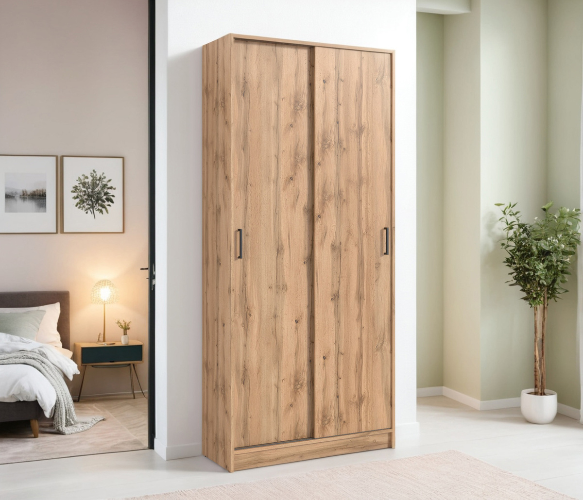 Шкаф-купе Терра грамотно подстроится под маленькое пространство. Например, его можно поставить за дверь, если за ней есть хотя бы 35 свободных сантиметров