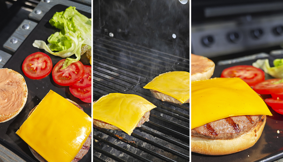 Приготовление бургера "Оригинальный" из говядины на гриле