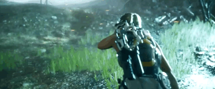 Gif картинка: "Начало сражения с Аллювиалом-королём из игры Scars Above"