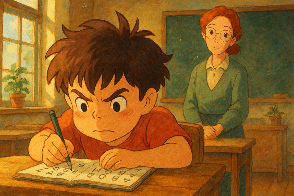 Почерк с разным наклоном букв. Иллюстрация к распространённым мифам.