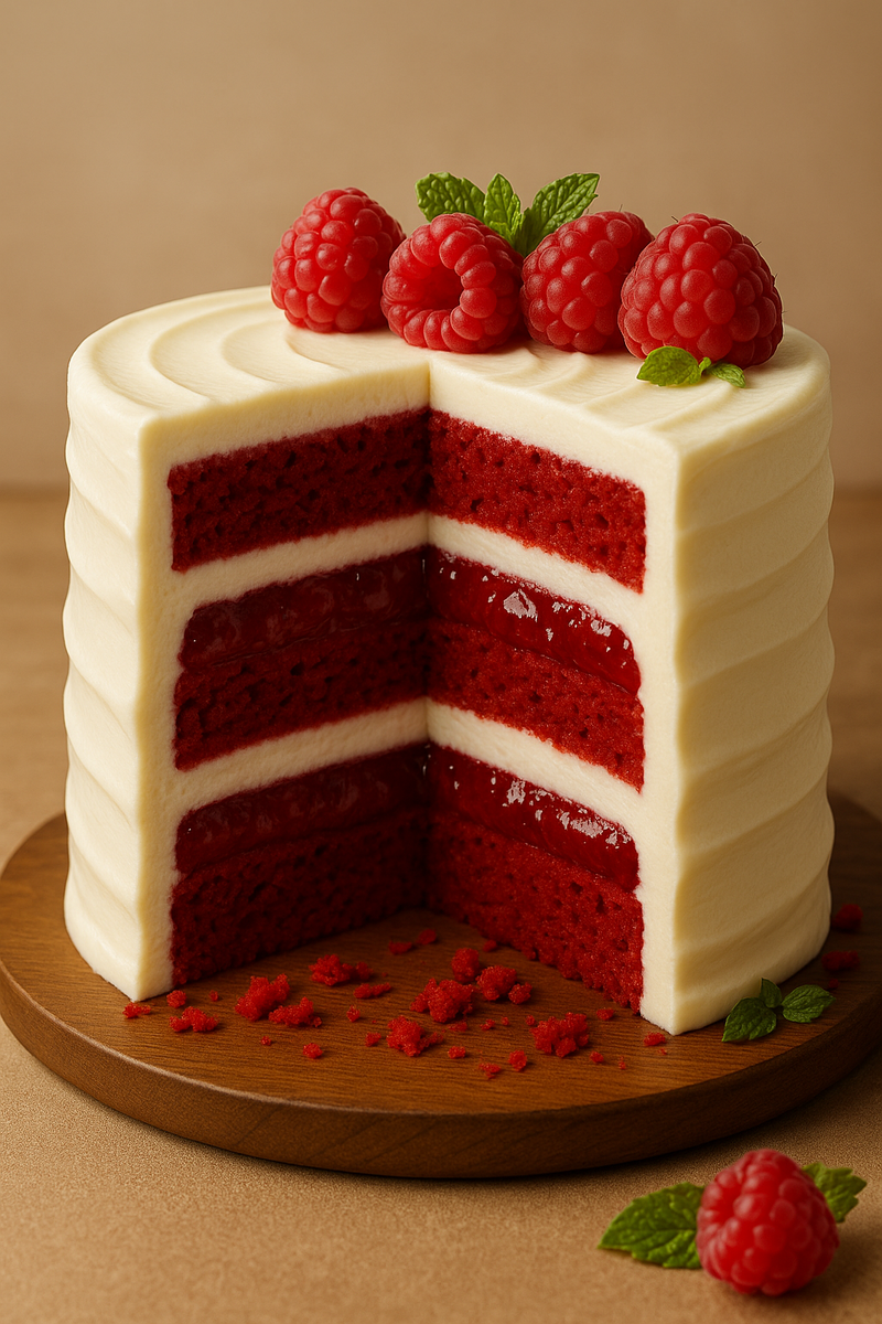 Красный бархат с малиновым желе