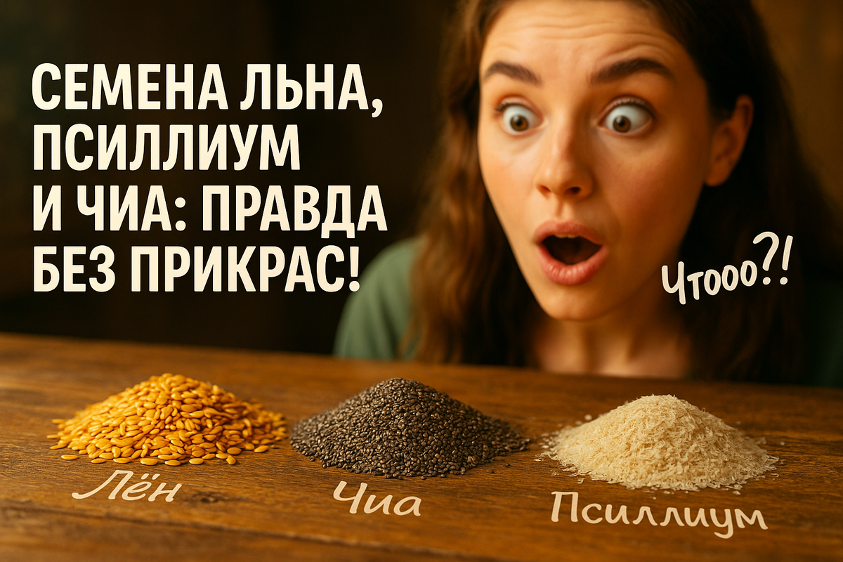 Семена льна, псиллиум и чиа - что же выбрать?