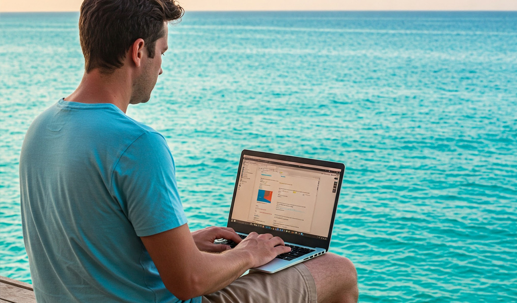 Типичный образ digital nomad