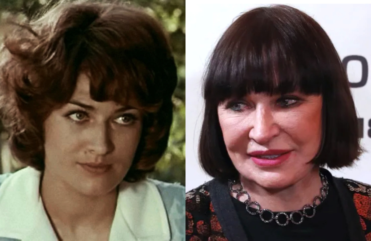 на фото Галина Логинова в молодости и сейчас 